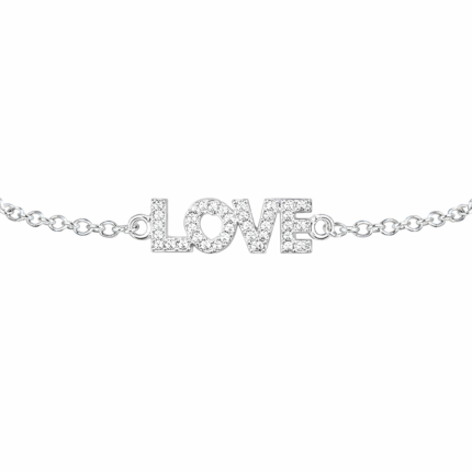 Pulseira Love Elo Português — Prata 925