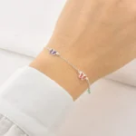 Pulseira Borboletas Coloridas – Prata 925 - Imagem 2