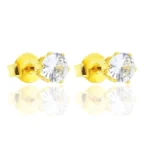 Brinco Ponto de Luz Dourado Premium