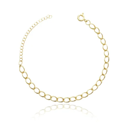 Pulseira Elos Ovais Dourada Elegance