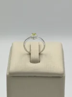 Anel Solitário Coração Amarelo – Prata 925 - Imagem 3