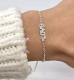 Pulseira Love Elo Português — Prata 925 - Imagem 2