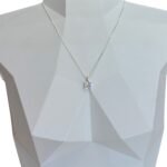 Colar C/Pingente Quadrado Zircônia - Prata 925K