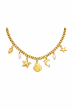 Colar Essence Ocean Dourado - Aço inoxidável