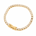 Pulseira Riviera Dourada - Aço inoxidável