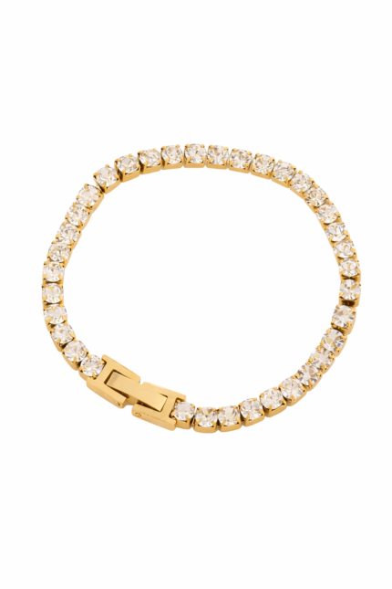 Pulseira Riviera Dourada - Aço inoxidável