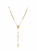 Colar Terço Dourado - Aço inoxidável