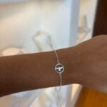 Pulseira Espírito Santo Medalha Vazada - Prata 925