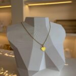 Colar Medalha Coração "I Love You" Folheado