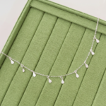 Choker Com Pingentes Gotas Semijoia (Banho Prata 925)