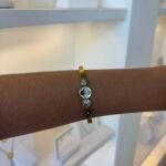 Bracelete Trevos e Zircônias em Aço Inoxidável