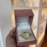 Anel Relógio Vintage em Aço Inoxidável