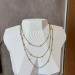 Colar de Esferas em Aço Inoxidável 3 em 1