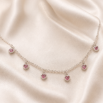 Choker corações rosa