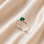 Anel Solitário Verde