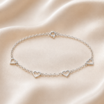 Pulseira 4 corações
